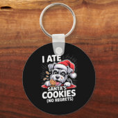 I Ate Santas Cookies Puppy Funny Christmas Mini Sc Sleutelhanger (Voorkant)