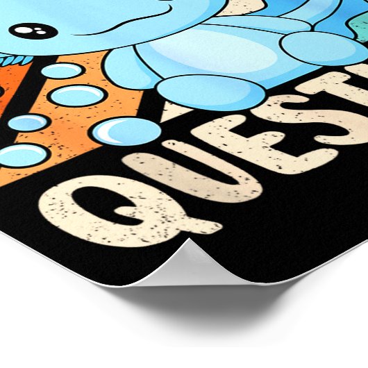 I Axolotl Questions Funny Axolotl Kawaii Men Women Poster (Hoek)