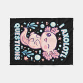 I Axolotl Questions Funny Cute Pun Design  Fleece Deken (Voorkant (Horizontaal))