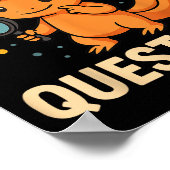 I Axolotl Questions Funny Kids Adults Youth Poster (Hoek)