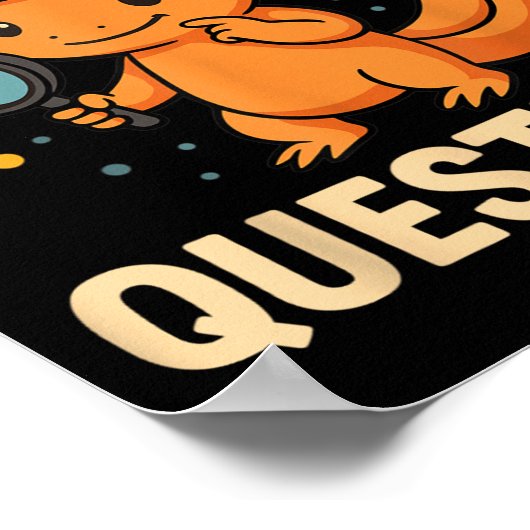 I Axolotl Questions Funny Kids Adults Youth Poster (Hoek)