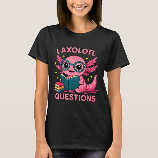 I Axolotl Questions Shirt Adults Youth Kids Retro  (Voorkant)
