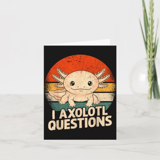 I Axolotl Questions Shirt Adults Youth Kids Retro Kaart (Voorkant)