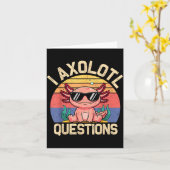 I Axolotl Questions Shirt Adults Youth Kids Retro Kaart (Gele Bloem)