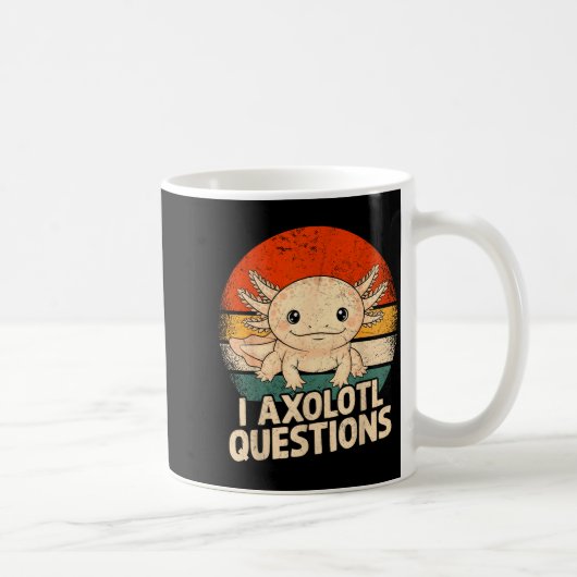 I Axolotl Questions Shirt Adults Youth Kids Retro Koffiemok (Rechts)