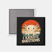 I Axolotl Questions Shirt Adults Youth Kids Retro Magneet (Voorkant / Achterkant)