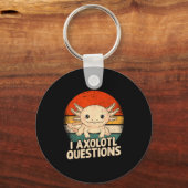 I Axolotl Questions Shirt Adults Youth Kids Retro Sleutelhanger (Voorkant)