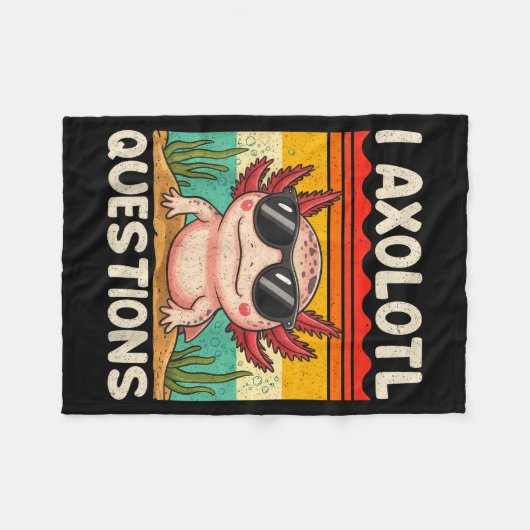 I Axolotl Questions Shirt Funny Axolotl Boy Girls Fleece Deken (Voorkant (Horizontaal))