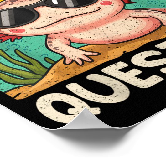 I Axolotl Questions Shirt Funny Axolotl Boy Girls  Poster (Hoek)