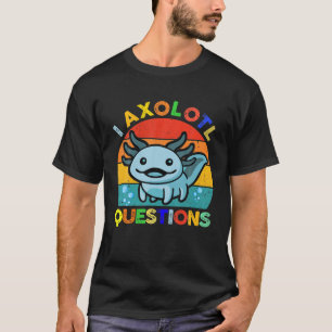 I Axolotl vraagt Kinder blauwe salamander Plush Ax T-shirt