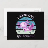 I axolotl vragen briefkaart (Voorkant / Achterkant)