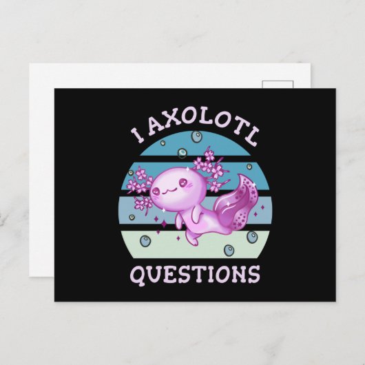 I axolotl vragen briefkaart (Voorkant / Achterkant)