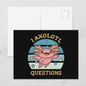 I axolotl vragen briefkaart (Voorkant / Achterkant)