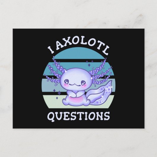 I axolotl vragen briefkaart (Voorkant)