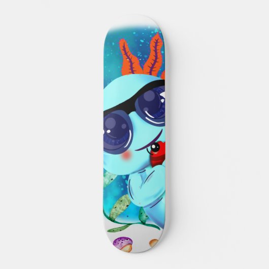 I Axolotl Vragen, Cute Axolotl Quote Persoonlijk Skateboard (Voorkant)