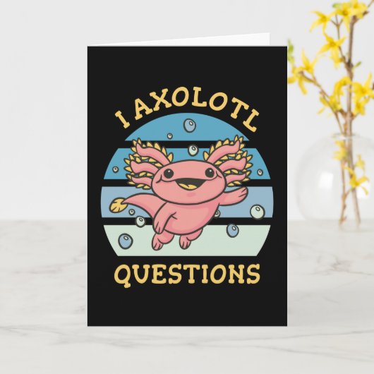 I axolotl vragen kaart (Gele Bloem)