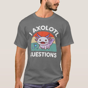 I Axolotl Vragen Paars Axolotl Plush Salamande T-shirt