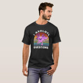 I Axolotl Vragen Retro Sunset Cute Axolotl T-shirt (Voorkant volledig)