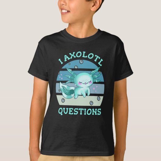 I axolotl vragen t-shirt (Voorkant)