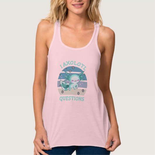 I axolotl vragen tanktop (Voorkant)