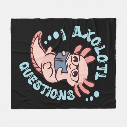 I Axolotvragen Fleece Deken (Voorkant (Horizontaal))