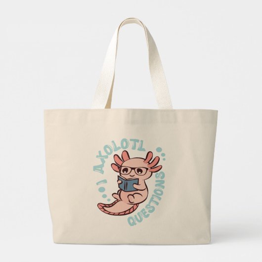 I Axolotvragen Grote Tote Bag (Achterkant)