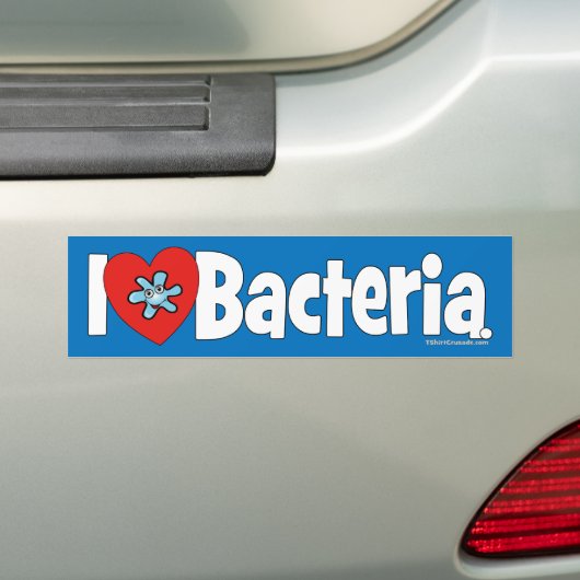 I Bacteria Bumpersticker (Op auto)