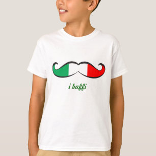 I Baffi Italiaanse vlag Mustache T-shirt