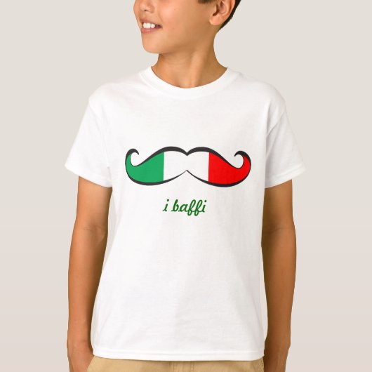 I Baffi Italiaanse vlag Mustache T-shirt (Voorkant)