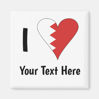 I (Bahreinse vlag Heart Love) Persoonlijk Magneet