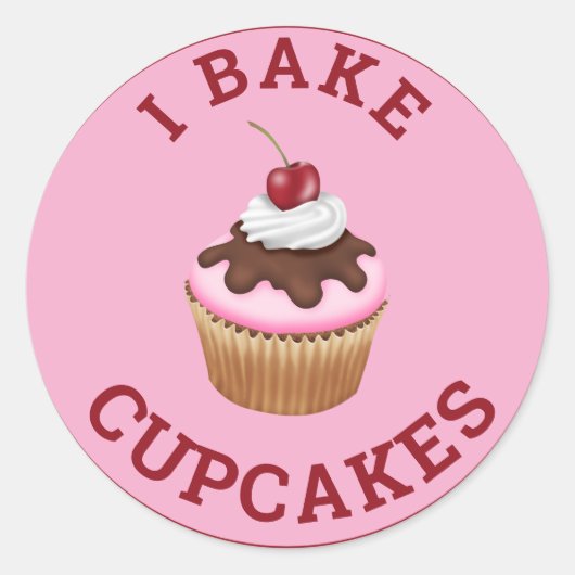 I Bake Cupcake Stickers (Voorkant)
