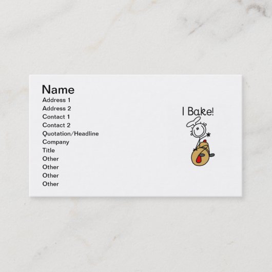 I Bake Visitekaartje (Voorkant)