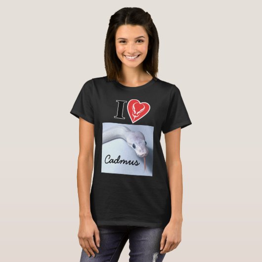  "I (Ball Python Heart) [UW NAKE]" T-shirt (Voorkant volledig)