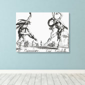 I Balli de Spessanei of Le Grande Chasse Canvas Afdruk (Insitu (Houten vloer))