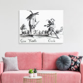 I Balli de Spessanei of Le Grande Chasse Canvas Afdruk (Insitu (Woonkamer))