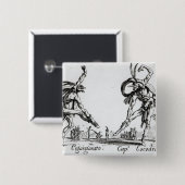 I Balli de Spessanei of Le Grande Chasse Vierkante Button 5,1 Cm (Voorkant /achterkant)