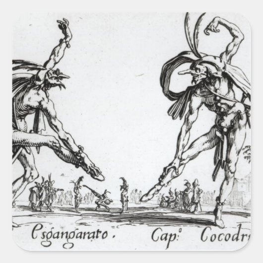 I Balli de Spessanei of Le Grande Chasse Vierkante Sticker (Voorkant)