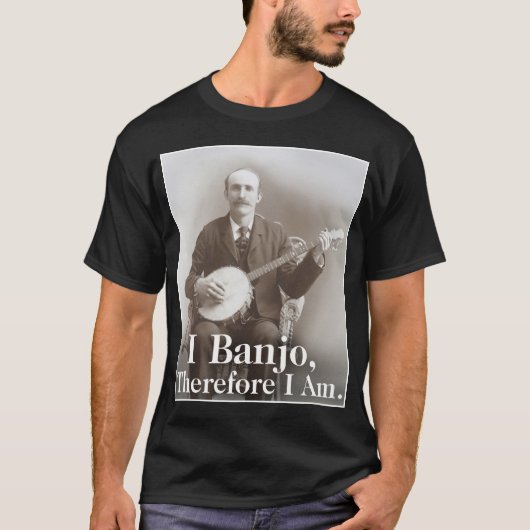 I Banjo Mannen donkere hoes T-Shirt (Voorkant)