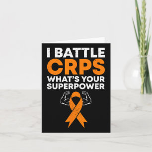 I Battle CRPS Bewustzijn Oranje Ribbon Warrior Vec Kaart