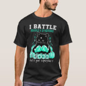I Battle Fragile X Syndrome Awareness Cat T-shirt (Voorkant)