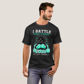 I Battle Fragile X Syndrome Awareness Cat T-shirt (Voorkant volledig)