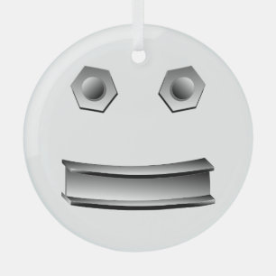 I-Beam Gezicht Glas Ornament