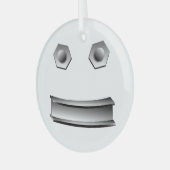 I-Beam Gezicht Glas Ornament (Voorkant links)