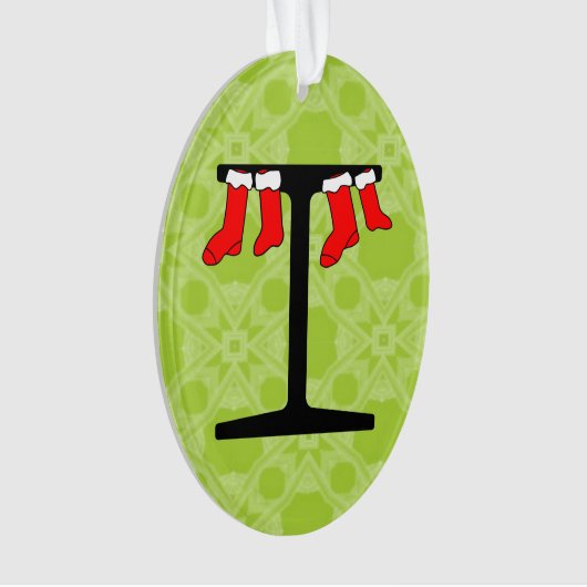 I-Beam Kerstkousen Ornament (voorkant)