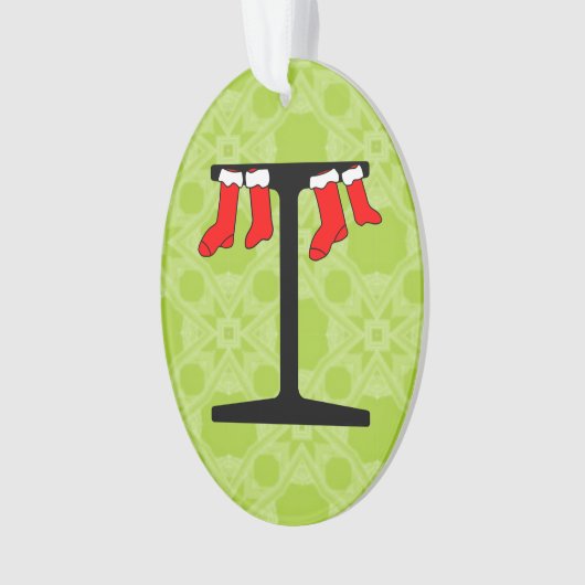 I-Beam Kerstkousen Ornament (voorkant)