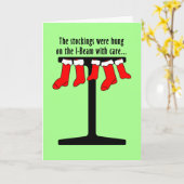 I-Beam Kerstsokken Kaart (Gele Bloem)