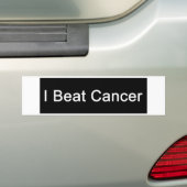 I Beat Cancer Bumpersticker (Op auto)