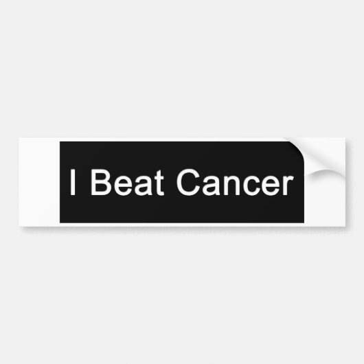 I Beat Cancer Bumpersticker (Voorkant)