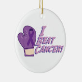 I Beat Cancer Keramisch Ornament (Rechts)