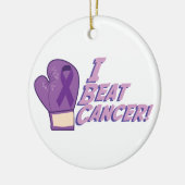 I Beat Cancer Keramisch Ornament (Links)